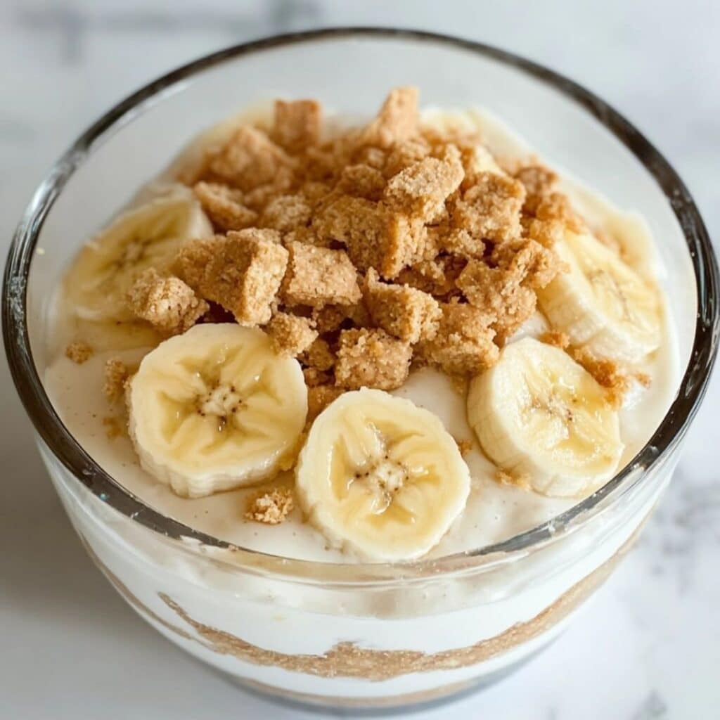 high protein cottage cheese banana pudding
